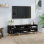Mueble de TV madera contrachapada negro 150x30x44,5 cm de , Muebles TV - Ref: Foro24-831910, Precio: 104,76 €, Descuento: %