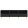Mueble de TV madera contrachapada negro 150x30x44,5 cm de , Muebles TV - Ref: Foro24-831910, Precio: 104,76 €, Descuento: %