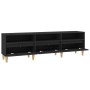 Mueble de TV madera contrachapada negro 150x30x44,5 cm de , Muebles TV - Ref: Foro24-831910, Precio: 104,76 €, Descuento: %