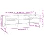 Mueble de TV madera contrachapada negro 150x30x44,5 cm de , Muebles TV - Ref: Foro24-831910, Precio: 104,76 €, Descuento: %
