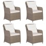 Juego de comedor de jardín 5 piezas con cojines marrón de , Conjuntos de jardín - Ref: Foro24-3099554, Precio: 696,71 €, Desc...