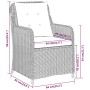 Juego de comedor de jardín 5 piezas con cojines marrón de , Conjuntos de jardín - Ref: Foro24-3099554, Precio: 696,71 €, Desc...