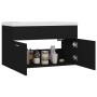 Mueble con lavabo madera de ingeniería negro de vidaXL, Tocadores de baño - Ref: Foro24-3070830, Precio: 184,08 €, Descuento: %