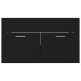 Mueble con lavabo madera de ingeniería negro de vidaXL, Tocadores de baño - Ref: Foro24-3070830, Precio: 184,08 €, Descuento: %