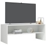 Mueble de TV madera contrachapada blanco brillante 100x40x40 cm de , Muebles TV - Ref: Foro24-800051, Precio: 60,66 €, Descue...