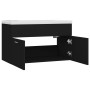 Mueble con lavabo madera de ingeniería negro de vidaXL, Tocadores de baño - Ref: Foro24-3070830, Precio: 184,08 €, Descuento: %