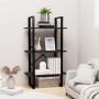 Estante almacenamiento madera maciza de pino negro 60x30x105 cm de , Librerías y estanterías - Ref: Foro24-806516, Precio: 62...
