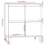 Aparador madera contrachapada marrón roble 60x35x70 cm de , Aparadores - Ref: Foro24-821171, Precio: 76,61 €, Descuento: %
