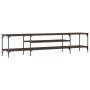 Mueble TV madera ingeniería y hierro marrón roble 201x35x45 cm de , Muebles TV - Ref: Foro24-831817, Precio: 84,88 €, Descuen...