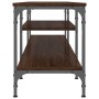 Mueble TV madera ingeniería y hierro marrón roble 201x35x45 cm de , Muebles TV - Ref: Foro24-831817, Precio: 84,88 €, Descuen...