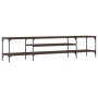 Mueble TV madera ingeniería y hierro marrón roble 201x35x45 cm de , Muebles TV - Ref: Foro24-831817, Precio: 84,88 €, Descuen...