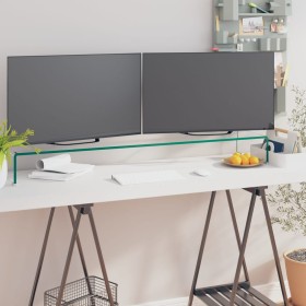 Soporte para TV/Elevador monitor cristal claro 120x30x13 cm de , Muebles TV - Ref: Foro24-244133, Precio: 129,40 €, Descuento: %