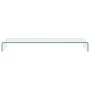 Soporte para TV/Elevador monitor cristal claro 120x30x13 cm de , Muebles TV - Ref: Foro24-244133, Precio: 129,40 €, Descuento: %
