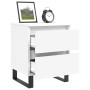 Mesitas de noche 2 uds madera de ingeniería blanco 40x35x50 cm de , Mesitas de noche - Ref: Foro24-826893, Precio: 101,43 €, ...