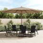 Sombrilla de jardín con poste de madera gris taupé 400x273 cm de , Sombrillas - Ref: Foro24-363178, Precio: 140,58 €, Descuen...