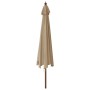 Sombrilla de jardín con poste de madera gris taupé 400x273 cm de , Sombrillas - Ref: Foro24-363178, Precio: 140,58 €, Descuen...