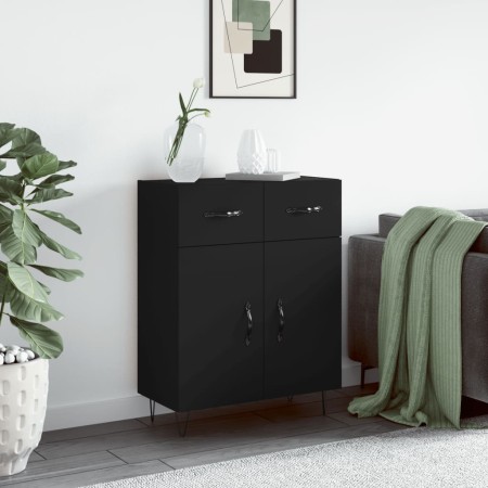 Aparador de madera de ingeniería negro 69,5x34x90 cm de , Aparadores - Ref: Foro24-827973, Precio: 89,16 €, Descuento: %