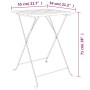Mesa de cafetería plegable teca maciza y acero 55x54x71 cm de , Mesas de jardín - Ref: Foro24-319978, Precio: 65,97 €, Descue...
