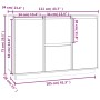 Aparador madera maciza de pino blanco 111x34x75 cm de , Aparadores - Ref: Foro24-814310, Precio: 132,65 €, Descuento: %