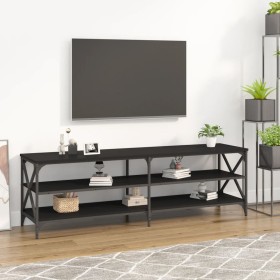 Mueble de TV madera contrachapada negro 160x40x50 cm de , Muebles TV - Ref: Foro24-826729, Precio: 83,78 €, Descuento: %