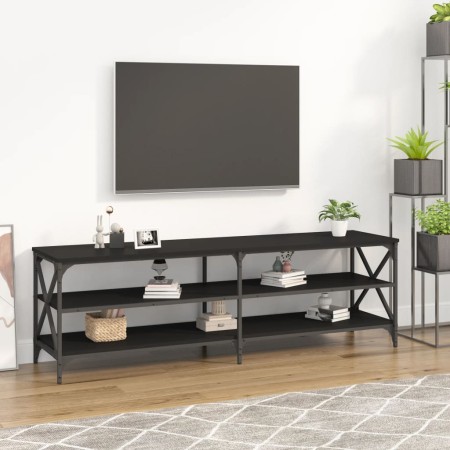 Mueble de TV madera contrachapada negro 160x40x50 cm de , Muebles TV - Ref: Foro24-826729, Precio: 83,78 €, Descuento: %