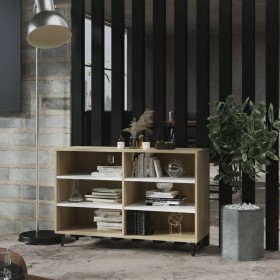 Aparador de madera contrachapada blanco y roble 103,5x35x70 cm de , Aparadores - Ref: Foro24-806045, Precio: 78,50 €, Descuen...