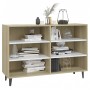 Aparador de madera contrachapada blanco y roble 103,5x35x70 cm de , Aparadores - Ref: Foro24-806045, Precio: 78,50 €, Descuen...