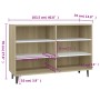 Aparador de madera contrachapada blanco y roble 103,5x35x70 cm de , Aparadores - Ref: Foro24-806045, Precio: 78,50 €, Descuen...