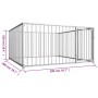 Jaula perrera de exterior 200x200x100 cm de , Casetas y cercados para perros - Ref: Foro24-144489, Precio: 242,36 €, Descuent...