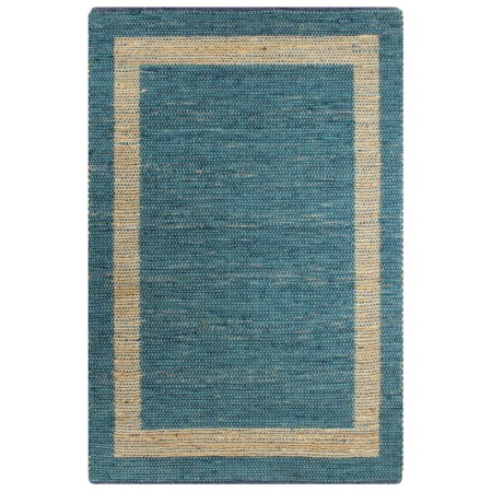 Alfombra hecha a mano de yute azul 120x180 cm de , Alfombras - Ref: Foro24-133735, Precio: 71,06 €, Descuento: %