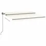 Manual retractable awning with cream-colored LED 350x250 cm by vidaXL, Awnings - Ref: Foro24-3069082, Price: 450,23 €, Discou...