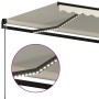 Toldo retráctil manual con LED color crema 350x250 cm de vidaXL, Toldos - Ref: Foro24-3069082, Precio: 440,77 €, Descuento: %