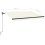 Manual retractable awning with cream-colored LED 350x250 cm by vidaXL, Awnings - Ref: Foro24-3069082, Price: 450,23 €, Discou...