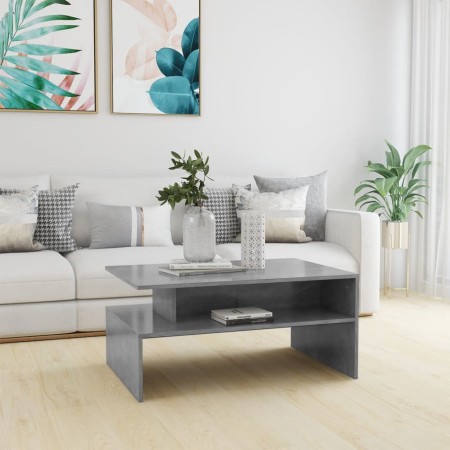 Mesa de centro madera contrachapada gris hormigón 90x60x42,5 cm de , Mesas de centro - Ref: Foro24-803258, Precio: 69,08 €, D...