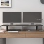 Soporte de monitor madera maciza de pino gris 100x27x15 cm de , Bases y elevadores para ordenadores - Ref: Foro24-813981, Pre...