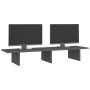 Soporte de monitor madera maciza de pino gris 100x27x15 cm de , Bases y elevadores para ordenadores - Ref: Foro24-813981, Pre...