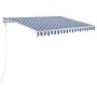 Toldo automático retráctil azul y blanco 300x250 cm de vidaXL, Toldos - Ref: Foro24-3068866, Precio: 315,73 €, Descuento: %