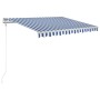 Toldo automático retráctil azul y blanco 300x250 cm de vidaXL, Toldos - Ref: Foro24-3068866, Precio: 285,17 €, Descuento: %