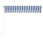 Toldo automático retráctil azul y blanco 300x250 cm de vidaXL, Toldos - Ref: Foro24-3068866, Precio: 315,73 €, Descuento: %