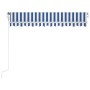 Toldo automático retráctil azul y blanco 300x250 cm de vidaXL, Toldos - Ref: Foro24-3068866, Precio: 285,17 €, Descuento: %