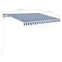 Toldo automático retráctil azul y blanco 300x250 cm de vidaXL, Toldos - Ref: Foro24-3068866, Precio: 315,73 €, Descuento: %