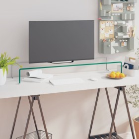 Soporte para TV/Elevador monitor cristal claro 100x30x13 cm de , Muebles TV - Ref: Foro24-244131, Precio: 121,48 €, Descuento: %