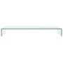 Soporte para TV/Elevador monitor cristal claro 100x30x13 cm de , Muebles TV - Ref: Foro24-244131, Precio: 121,48 €, Descuento: %