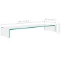 Soporte para TV/Elevador monitor cristal claro 100x30x13 cm de , Muebles TV - Ref: Foro24-244131, Precio: 121,48 €, Descuento: %