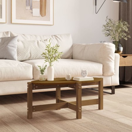 Mesa de centro madera maciza de pino marrón miel 87x48x35 cm de , Mesas de centro - Ref: Foro24-822325, Precio: 36,91 €, Desc...