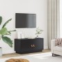 Mueble de TV de madera maciza de pino negro 80x34x40 cm de , Muebles TV - Ref: Foro24-818234, Precio: 70,14 €, Descuento: %