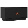 Mueble de TV de madera maciza de pino negro 80x34x40 cm de , Muebles TV - Ref: Foro24-818234, Precio: 70,14 €, Descuento: %