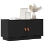 Mueble de TV de madera maciza de pino negro 80x34x40 cm de , Muebles TV - Ref: Foro24-818234, Precio: 70,14 €, Descuento: %