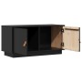 Mueble de TV de madera maciza de pino negro 80x34x40 cm de , Muebles TV - Ref: Foro24-818234, Precio: 70,14 €, Descuento: %