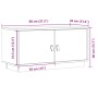 Mueble de TV de madera maciza de pino negro 80x34x40 cm de , Muebles TV - Ref: Foro24-818234, Precio: 70,14 €, Descuento: %